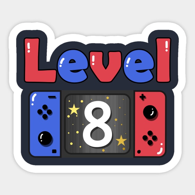 level 8 birthday 8 year old Sticker by Camelina